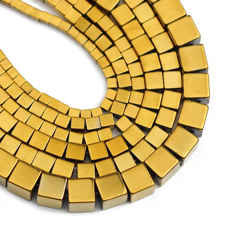 Gold Color Square Shape Natural Hematite Stone 2/3/4/6MM Spacer Loose Beads For jewelry Making DIY Necklace Bracelet Findings
Gold Color Square Shape Natural Hematite Stone 2/3/4/6MM Spacer Loose Beads For jewelry Making DIY Necklace Bracelet Findings