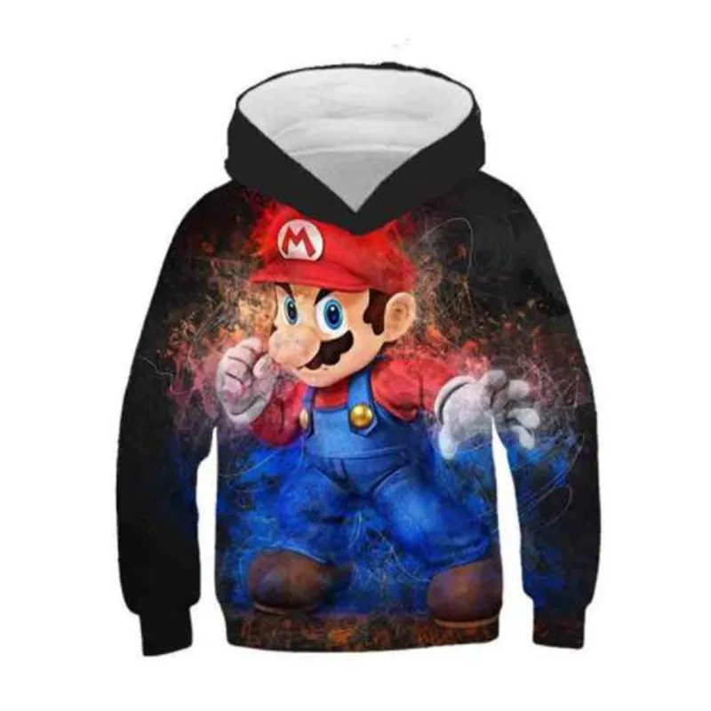Boys and girls long sleeve hooded sweatshirt, 3D cartoon printed clothing, Super Mario style
Boys and girls long sleeve hooded sweatshirt, 3D cartoon printed clothing, Super Mario style