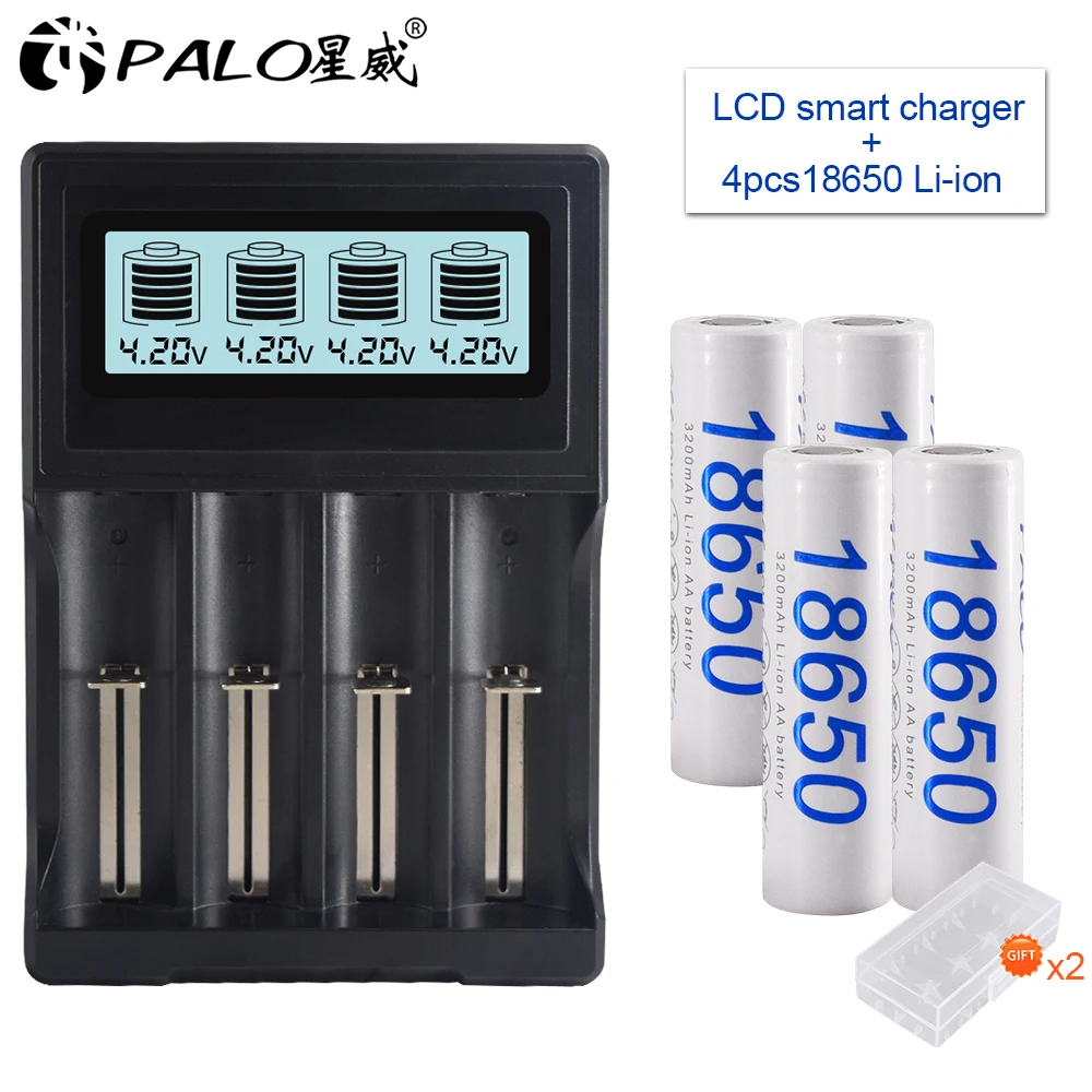 Palo 18650 3.7V li-ion battery charger for 14500 18650 li ion battery+3.7V 18650 lithium batteries rechargeable 18650 battery
Palo 18650 3.7V li-ion battery charger for 14500 18650 li ion battery+3.7V 18650 lithium batteries rechargeable 18650 battery