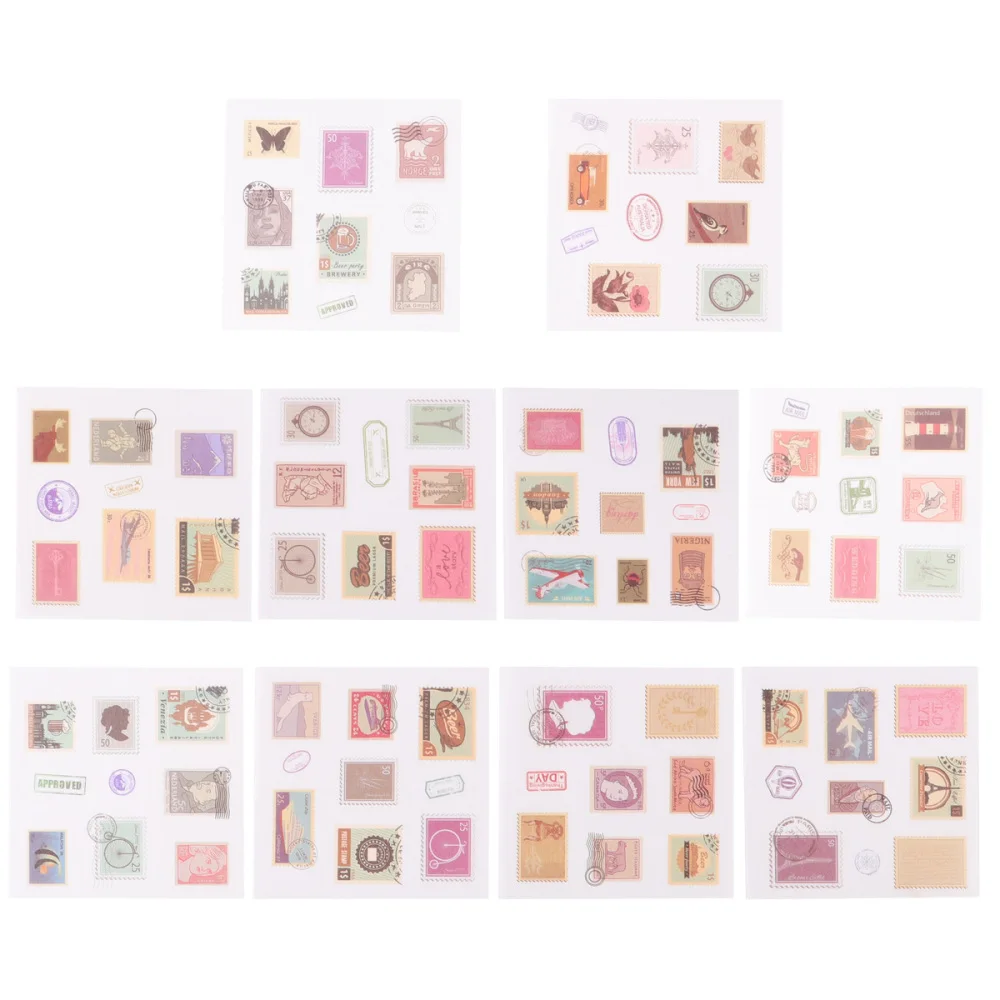 10 Rolls of Delicate Scrapbook Tapes Set Notebook Stickers Creative Book Tape (Colorful Stamp)
10 Rolls of Delicate Scrapbook Tapes Set Notebook Stickers Creative Book Tape (Colorful Stamp)