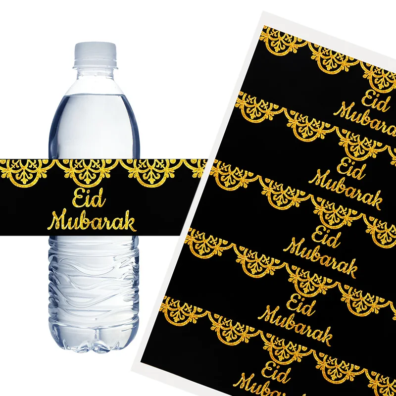 10pcs 21.5cm Eid Mubarak Black Gold Bottle Sticker Water Bottle Wrapper Ramadan Festival Party Supplies Dinner Table Decor EID
10pcs 21.5cm Eid Mubarak Black Gold Bottle Sticker Water Bottle Wrapper Ramadan Festival Party Supplies Dinner Table Decor EID