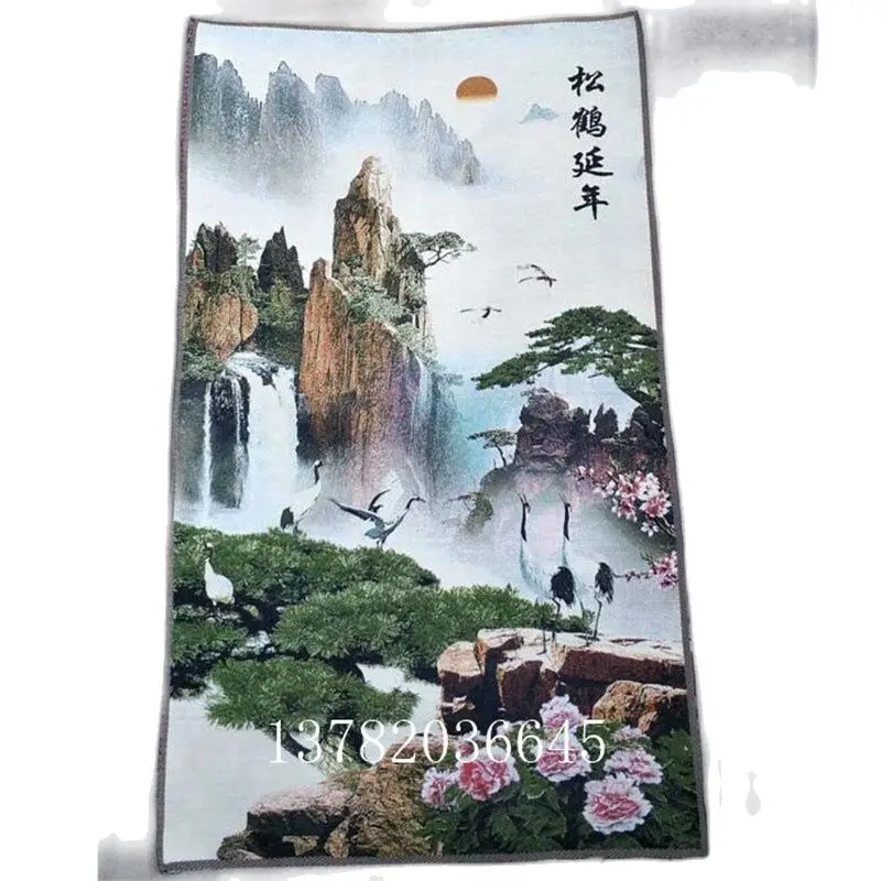 Chinese Handmade Silk Hanging Painting Landscape Painting Picture Of Longevity Pine Crane 
Chinese Handmade Silk Hanging Painting Landscape Painting Picture Of Longevity Pine Crane