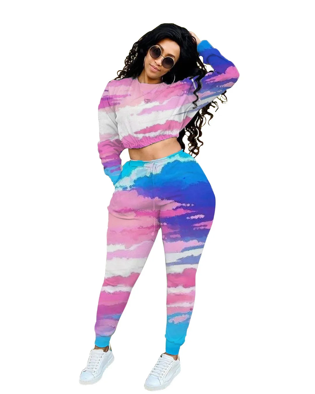 Fashionable and casual plus size women's fat lady suit, special starry sky tie-dye
Fashionable and casual plus size women's fat lady suit, special starry sky tie-dye