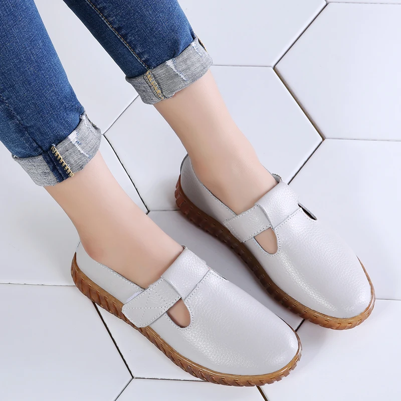 Tilocow Genuine Leather Women Flat Shoes Woman Breathable Casual Loafers Hook & Loop Shoes Female Shallow Solid Ladies Flats
Tilocow Genuine Leather Women Flat Shoes Woman Breathable Casual Loafers Hook & Loop Shoes Female Shallow Solid Ladies Flats