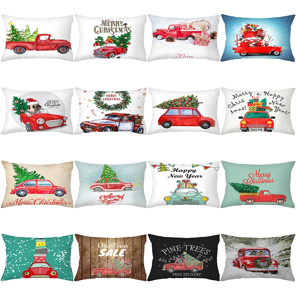 Christmas Tree Pillow Cover Rectangle Polyester Xmas Red Truck Cushion Covers Winter Snowflakes Cartoon Dog Letter Pillowcases
Christmas Tree Pillow Cover Rectangle Polyester Xmas Red Truck Cushion Covers Winter Snowflakes Cartoon Dog Letter Pillowcases