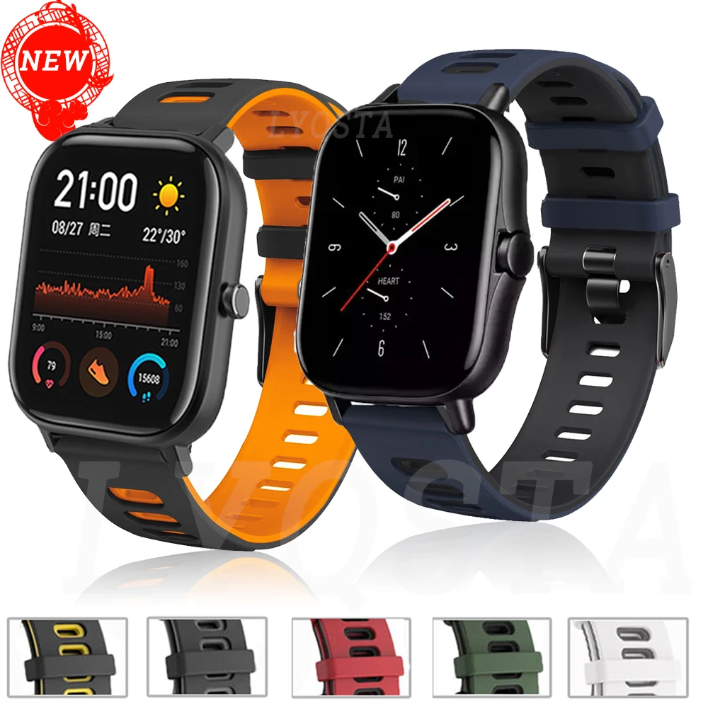 Силиконовый ремешок для часов Amazfit GTS/2/2E/GTS2 Mini/GTR 42 47 мм/GTR2/2e/Stratos 2/3, спортивный браслет для часов Amazfit ремешок Bip
Силиконовый ремешок для часов Amazfit GTS/2/2E/GTS2 Mini/GTR 42 47 мм/GTR2/2e/Stratos 2/3, спортивный браслет для часов Amazfit ремешок Bip