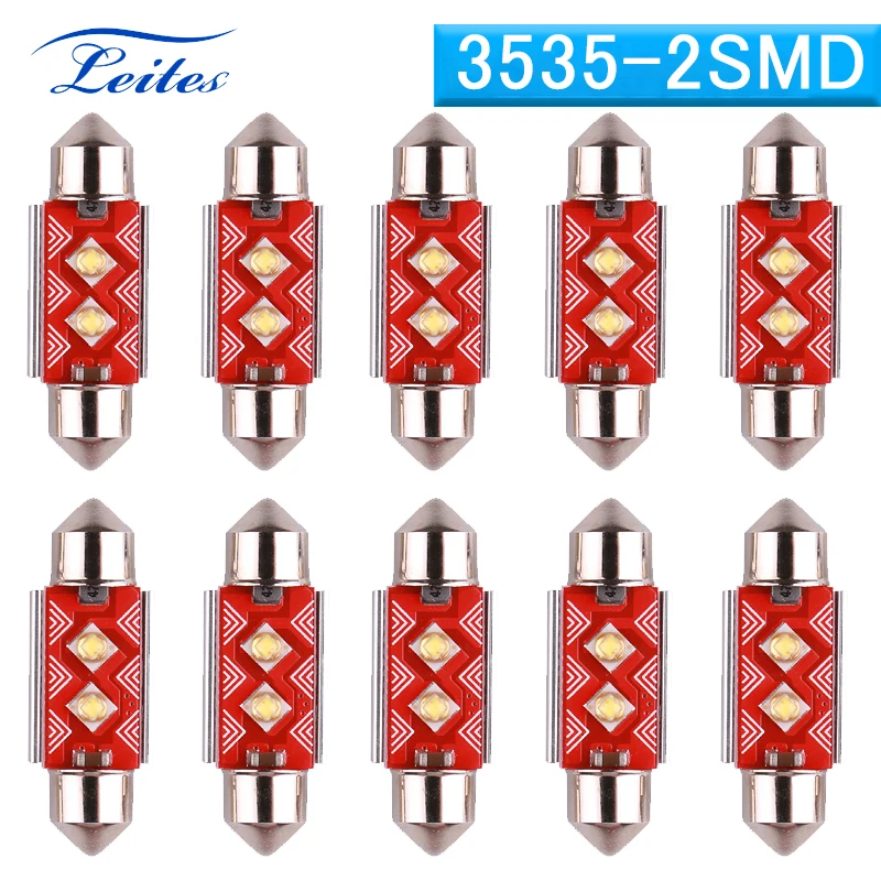 100PCS LED Car Festoon Dome Light 3535 2SMD Canbus Error Free Super Bright White 6000K Decoding Reading License Plate Roof Lamp
100PCS LED Car Festoon Dome Light 3535 2SMD Canbus Error Free Super Bright White 6000K Decoding Reading License Plate Roof Lamp