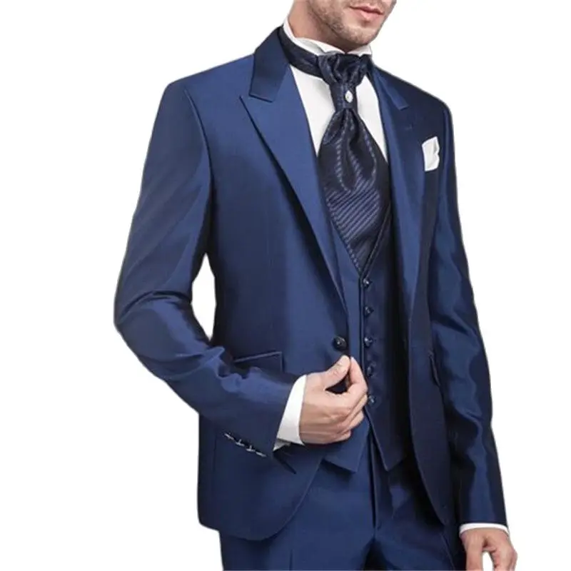 3Pcs Dark Blue Jacket Pants Vest Men Suits For Wedding Groom Tuxedo Custom Made Blazer Trousers Party Wear Jacket+Pants+Vest+Tie
3Pcs Dark Blue Jacket Pants Vest Men Suits For Wedding Groom Tuxedo Custom Made Blazer Trousers Party Wear Jacket+Pants+Vest+Tie
