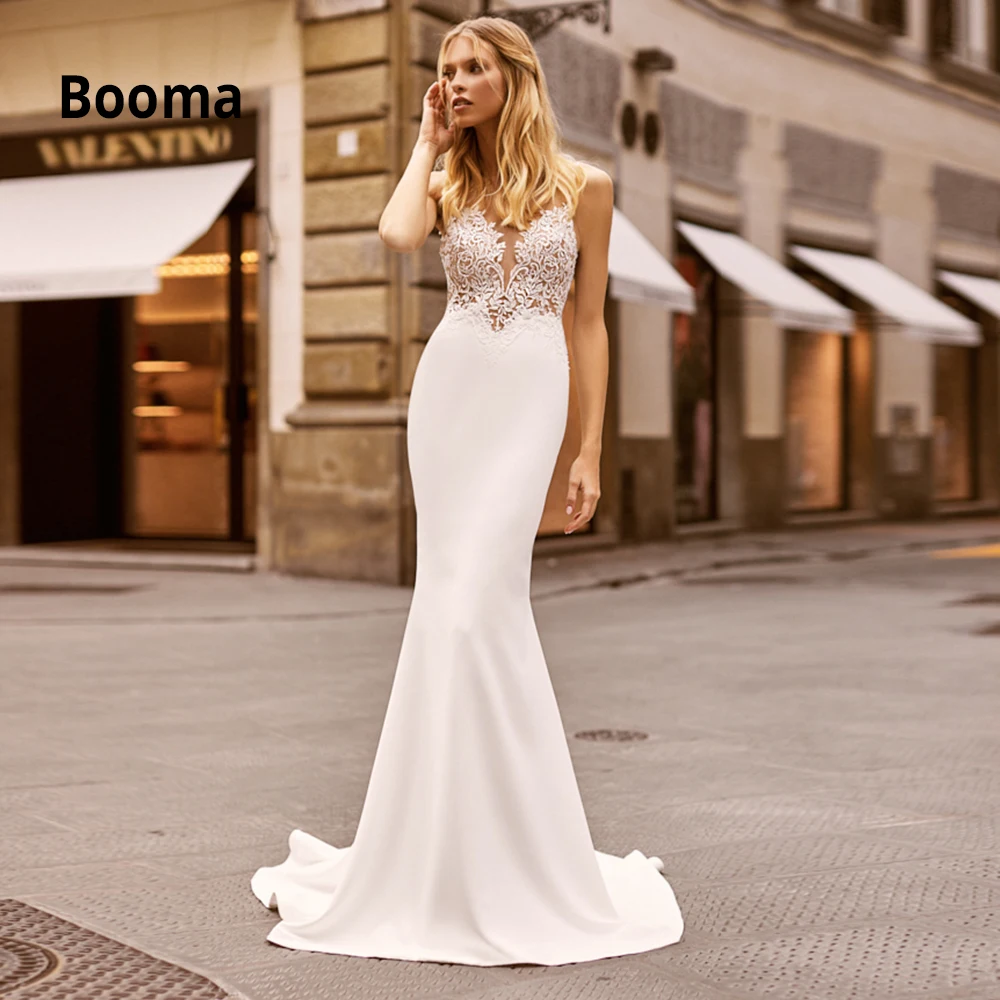 Booma Elegant Lace Wedding Dresses for Women 2019 Sexy V-neck Soft Satin Bridal Gowns Backless Marriage Dress Robe Plus Size
Booma Elegant Lace Wedding Dresses for Women 2019 Sexy V-neck Soft Satin Bridal Gowns Backless Marriage Dress Robe Plus Size