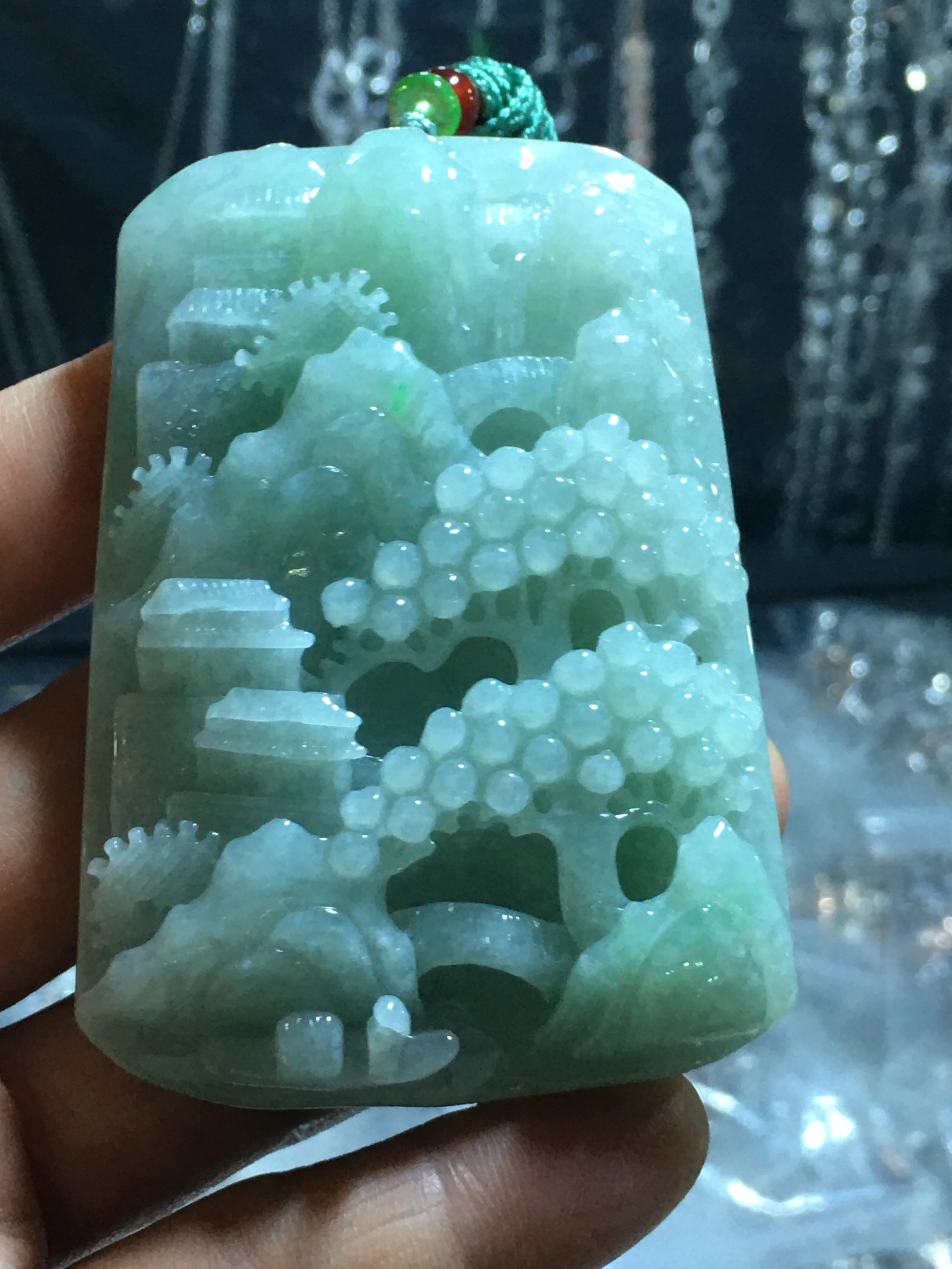 Natural Myanmar jade A HandCarved landscape jadeite jade green jade pendant jade necklace pendants jewelry necklaces
Natural Myanmar jade A HandCarved landscape jadeite jade green jade pendant jade necklace pendants jewelry necklaces