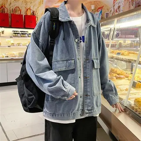Spring denim jacket men's 2021 new versatile fried Street jacket trend ruffian handsome top loose casual clothes
Spring denim jacket men's 2021 new versatile fried Street jacket trend ruffian handsome top loose casual clothes