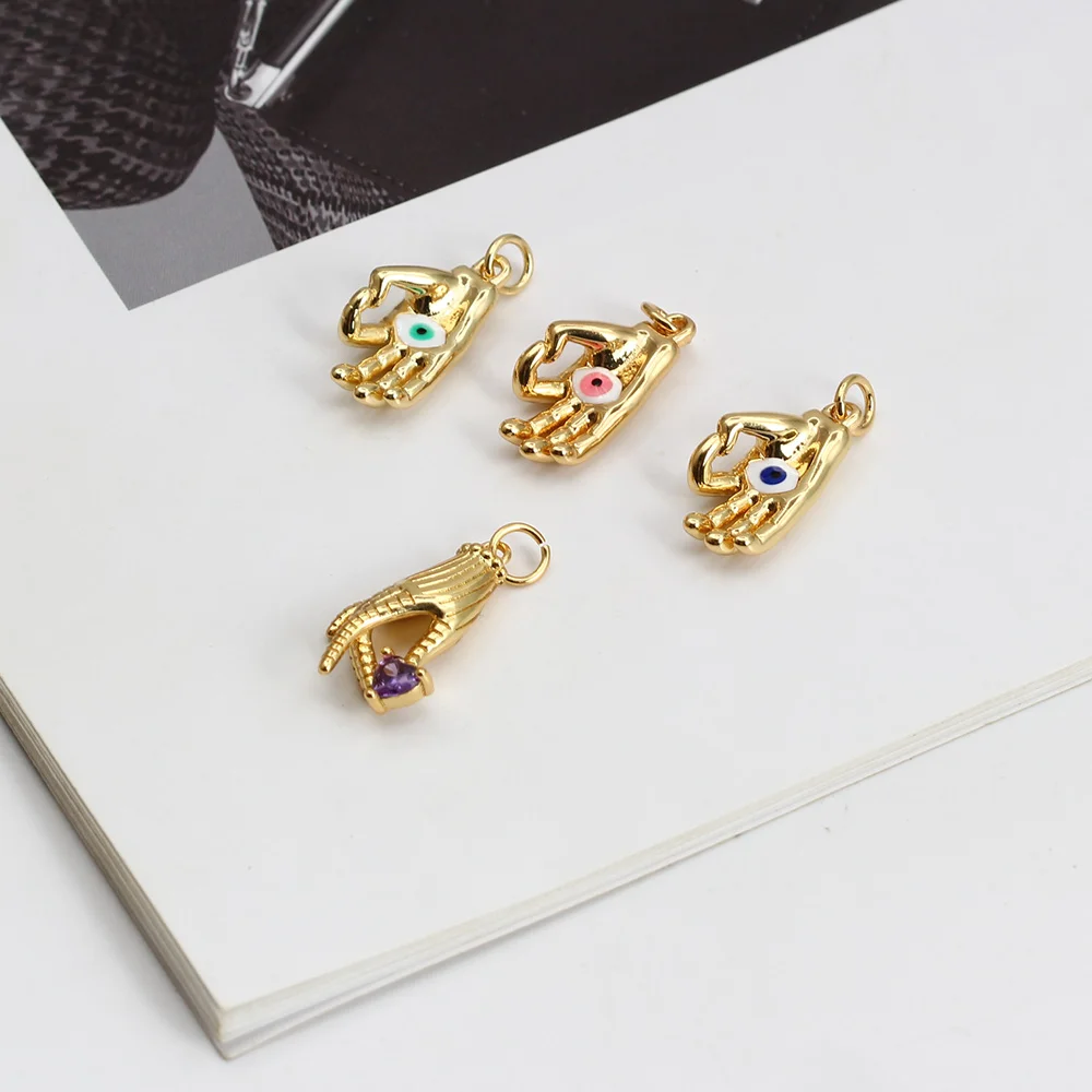 Meibeads Gold Color Palm Turkey Evil Eye Charm for Jewelry Making Diy Accessories Necklace Bracelet OK Gesture Pendant One Piece
Meibeads Gold Color Palm Turkey Evil Eye Charm for Jewelry Making Diy Accessories Necklace Bracelet OK Gesture Pendant One Piece