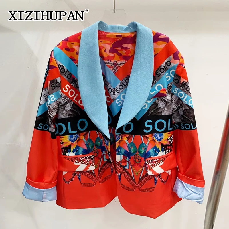 Повседневные женские пальто XIZIHUPAN с цветочным принтом, свободные женские пальто с длинным рукавом и разноцветными буквами, осенний стиль 2021
Повседневные женские пальто XIZIHUPAN с цветочным принтом, свободные женские пальто с длинным рукавом и разноцветными буквами, осенний стиль 2021