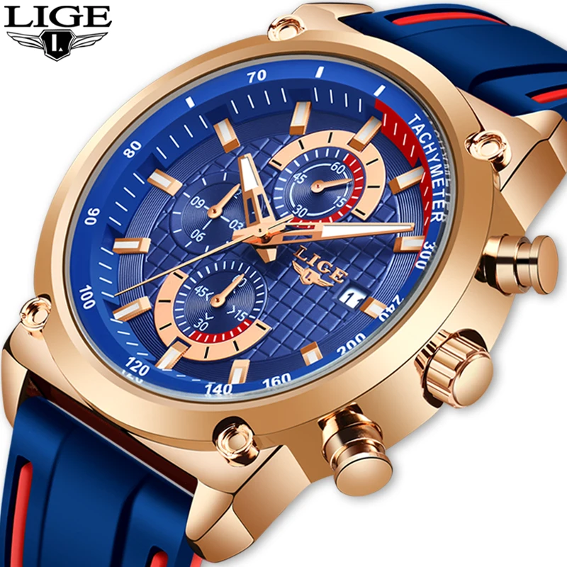 LIGE New Men's Watch Chronograph Analog Quartz Watch Date Creative Dial Blue Leather Strap Waterproof Wrists Watch Reloj Hombre
LIGE New Men's Watch Chronograph Analog Quartz Watch Date Creative Dial Blue Leather Strap Waterproof Wrists Watch Reloj Hombre