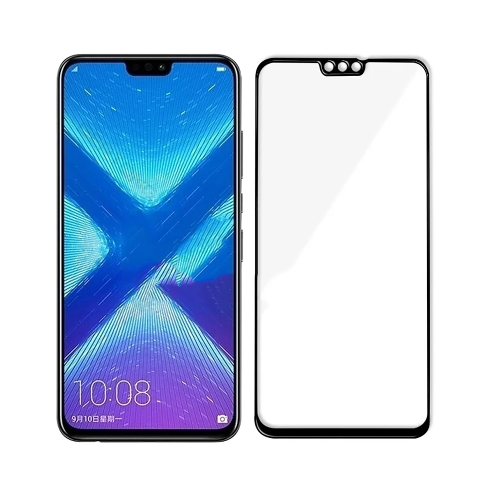 Полное покрытие из закаленного стекла для huawei Honor 8X 9X Pro протектор экрана синий