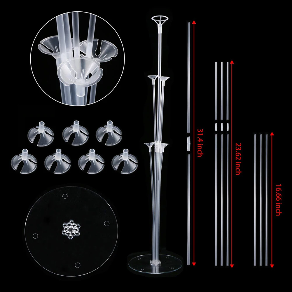 3 pcs Balloon Stand Holder Kit with 7 Sticks 7 Cups and 1 Base Table Desktop Decorations for Wedding Birthday Baby Shower Party
3 pcs Balloon Stand Holder Kit with 7 Sticks 7 Cups and 1 Base Table Desktop Decorations for Wedding Birthday Baby Shower Party
