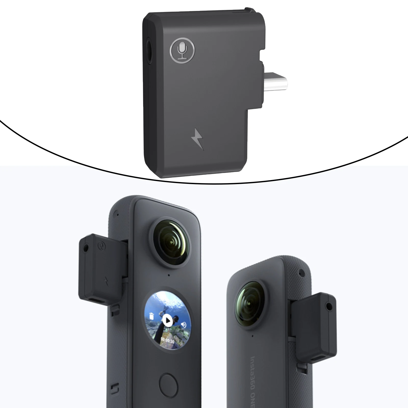 USB-C 3.5mm Mic Adapter for Insta 360 ONE X2 External Microphone Charging Audio Adapter Connector Accessories
USB-C 3.5mm Mic Adapter for Insta 360 ONE X2 External Microphone Charging Audio Adapter Connector Accessories