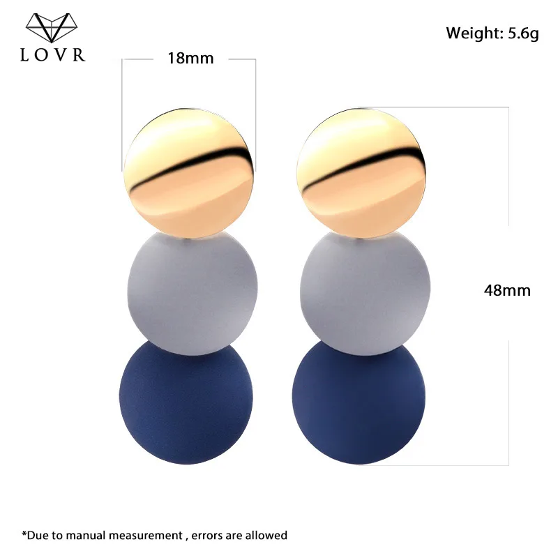 LOVR 2019 Fashion Unique Metal Statement Drop Earrings for Women Vintage Korean Geometric Hanging Dangle Earring Jewelry Wholes | Украшения