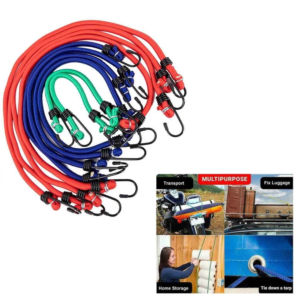 10 PACK BUNGEE CORDS Wires With Zinc Hooks Cables Straps Rope High-quality Latex Strong Toughness High Elasticity Anti-aging
10 PACK BUNGEE CORDS Wires With Zinc Hooks Cables Straps Rope High-quality Latex Strong Toughness High Elasticity Anti-aging