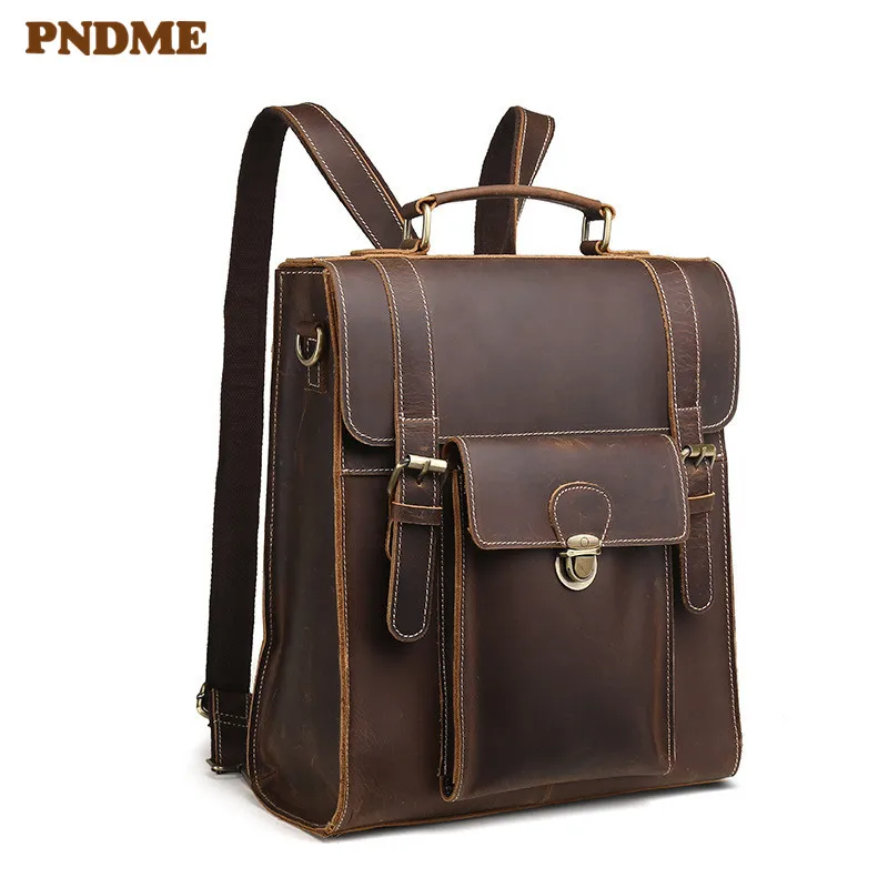 Business retro genuine leather men's multifunctional backpack natural crazy horse cowhide outdoor travel bagpack work bookbag
Business retro genuine leather men's multifunctional backpack natural crazy horse cowhide outdoor travel bagpack work bookbag