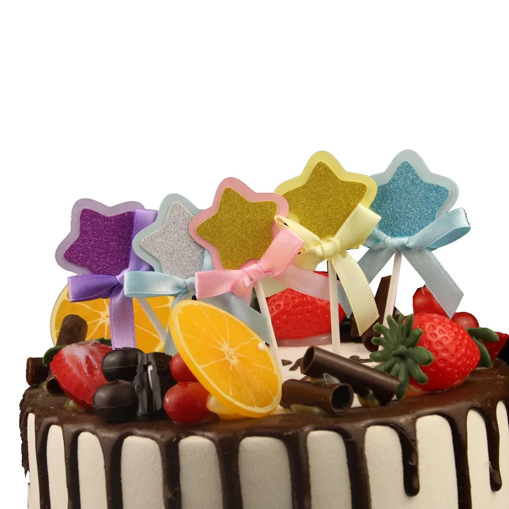 Фото Открытка для торта на день рождения Топпер кекс флаг детской - купить