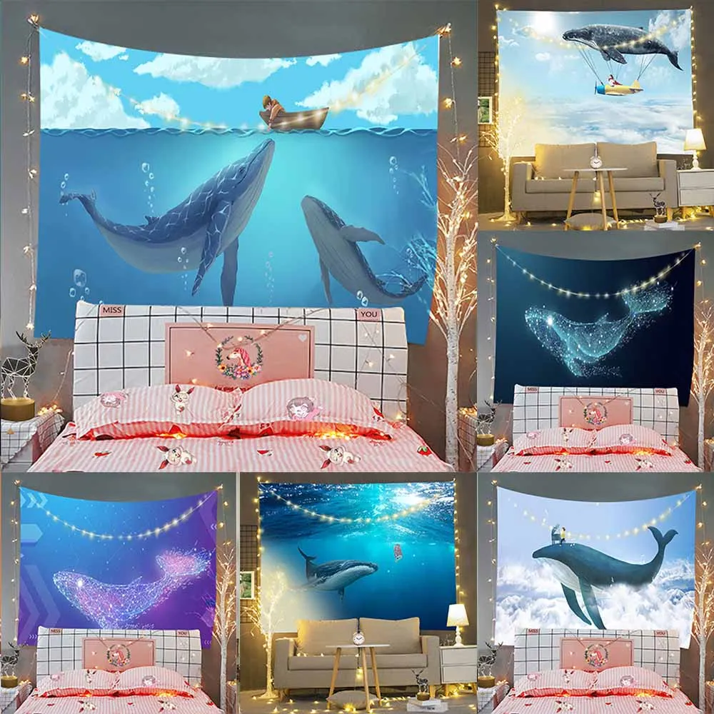 Big Dolphin Tapestry Wall Carpet Hanging Ocean Decorative Tapestry Boho Yoga Picnic Mat Beach Towel Sleeping Pad 200X150cm Large
Big Dolphin Tapestry Wall Carpet Hanging Ocean Decorative Tapestry Boho Yoga Picnic Mat Beach Towel Sleeping Pad 200X150cm Large