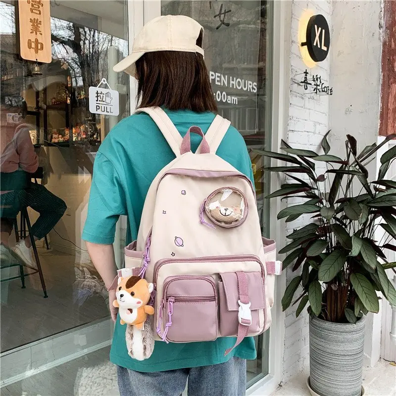 Cute Campus Women's Backpack New Korean Preppy Style Students School Bags Waterproof Light Fashionable Teenage Girls Travel Bag
Cute Campus Women's Backpack New Korean Preppy Style Students School Bags Waterproof Light Fashionable Teenage Girls Travel Bag