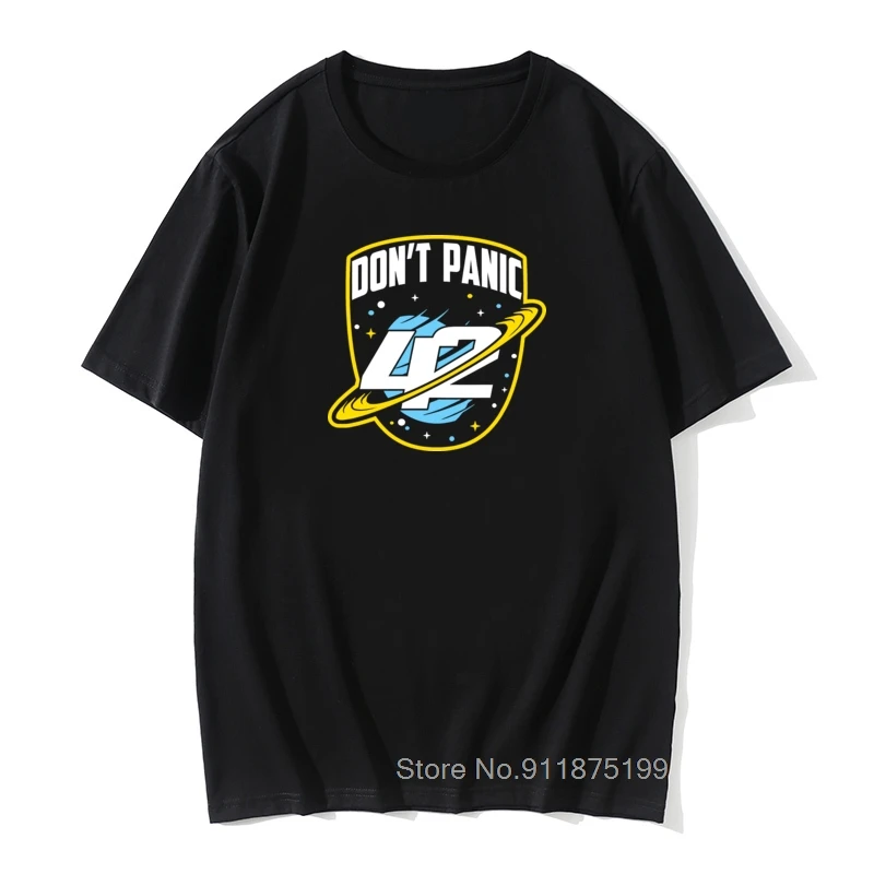 2021 Funny Custom T shirt men dont panic sci-fi 42 Hitchhiker Guide To The Galaxy T-shirt Retro Science Guide Tshirt camiseta
2021 Funny Custom T shirt men dont panic sci-fi 42 Hitchhiker Guide To The Galaxy T-shirt Retro Science Guide Tshirt camiseta