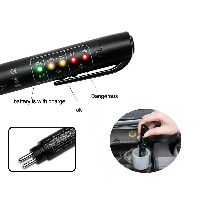 Car Brake Liquid Digital Tester Accurate Oil Quality Check Pen Universal Brake Fluid Tester Vehicle Auto Automotive Testing Tool
Car Brake Liquid Digital Tester Accurate Oil Quality Check Pen Universal Brake Fluid Tester Vehicle Auto Automotive Testing Tool