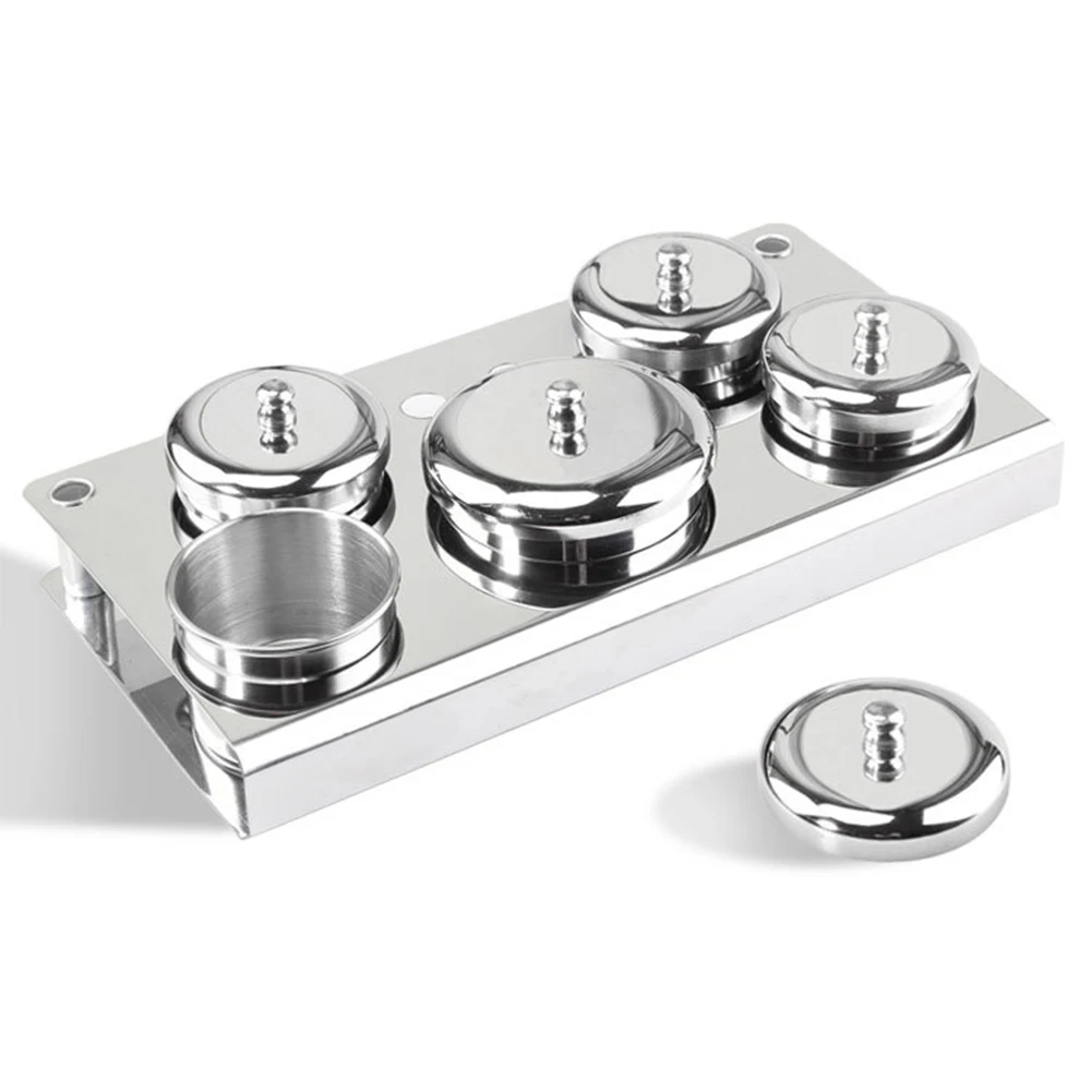 5pcs Cosmetic Container With Brush Holder With Lids Rust Resistant Acrylic Powder Liquid Cup Stainless Steel Durable Nail Art
5pcs Cosmetic Container With Brush Holder With Lids Rust Resistant Acrylic Powder Liquid Cup Stainless Steel Durable Nail Art