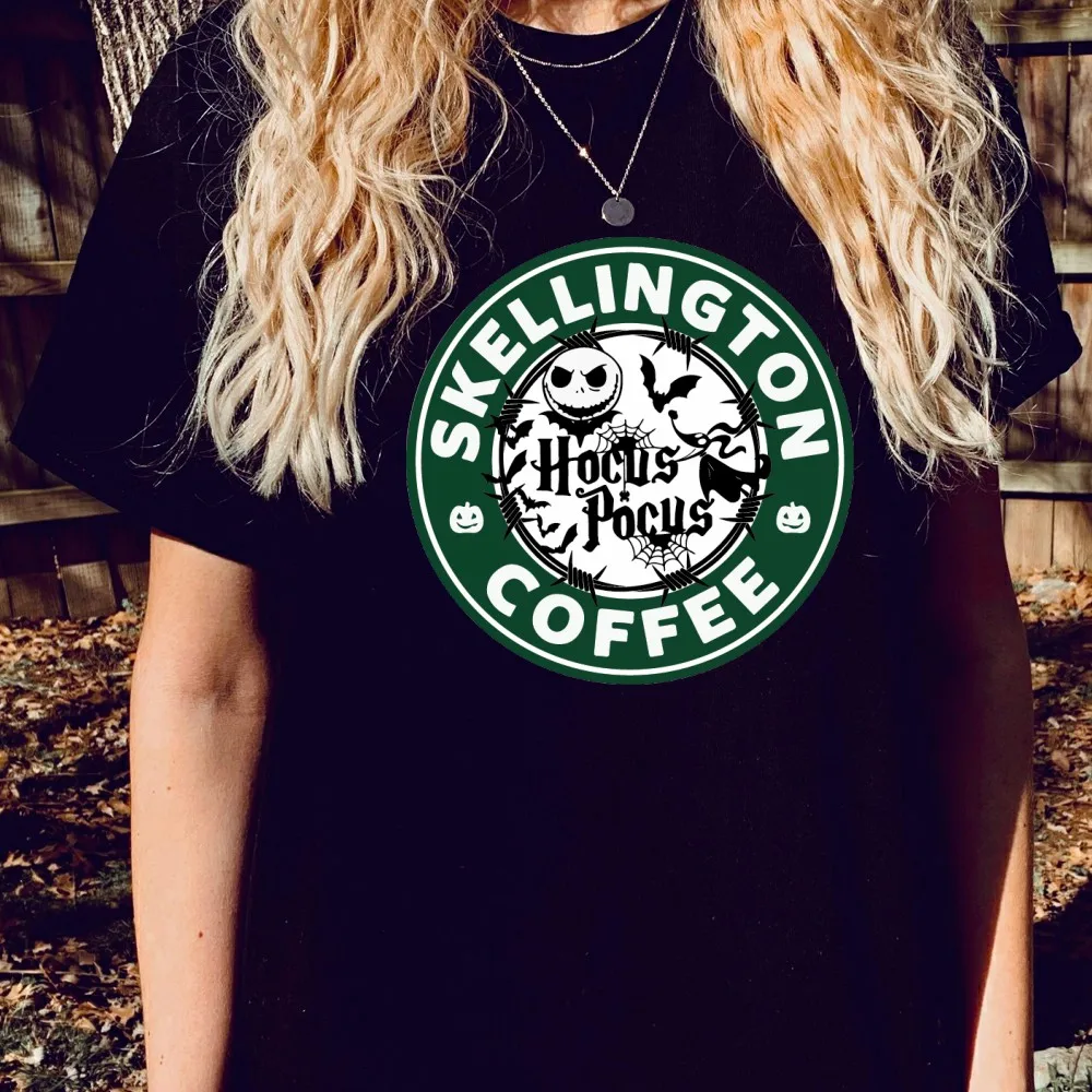 Skellington кофейный покус хокус Тыква король Хэллоуин Топы хлопковая Футболка желтая черная большого размера унисекс для женщин девушек дам 
Skellington кофейный покус хокус Тыква король Хэллоуин Топы хлопковая Футболка желтая черная большого размера унисекс для женщин девушек дам