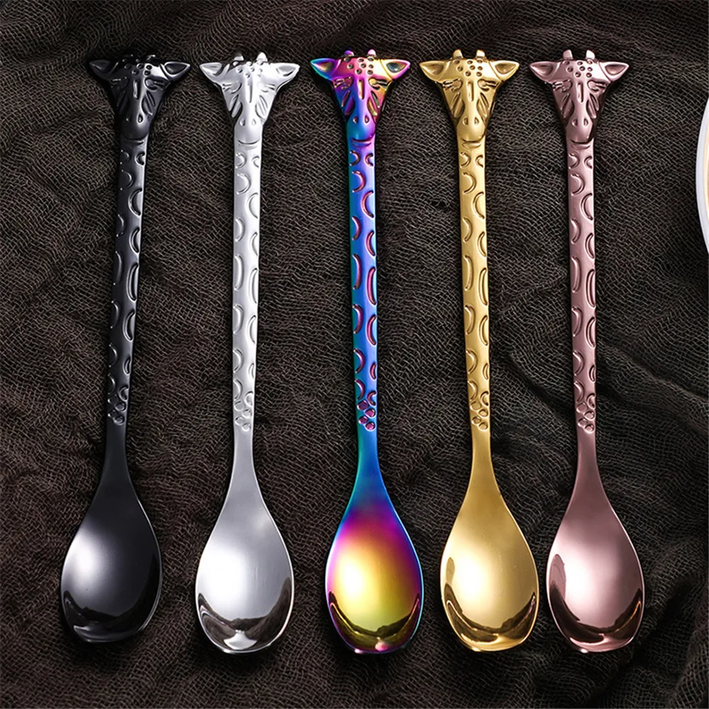 Stainless Steel Dessert Spoon Creative Cartoon Giraffe Spoon Cake Ice Cream Coffee Stirring Spoon Kitchen Dining Teaspoon
Stainless Steel Dessert Spoon Creative Cartoon Giraffe Spoon Cake Ice Cream Coffee Stirring Spoon Kitchen Dining Teaspoon