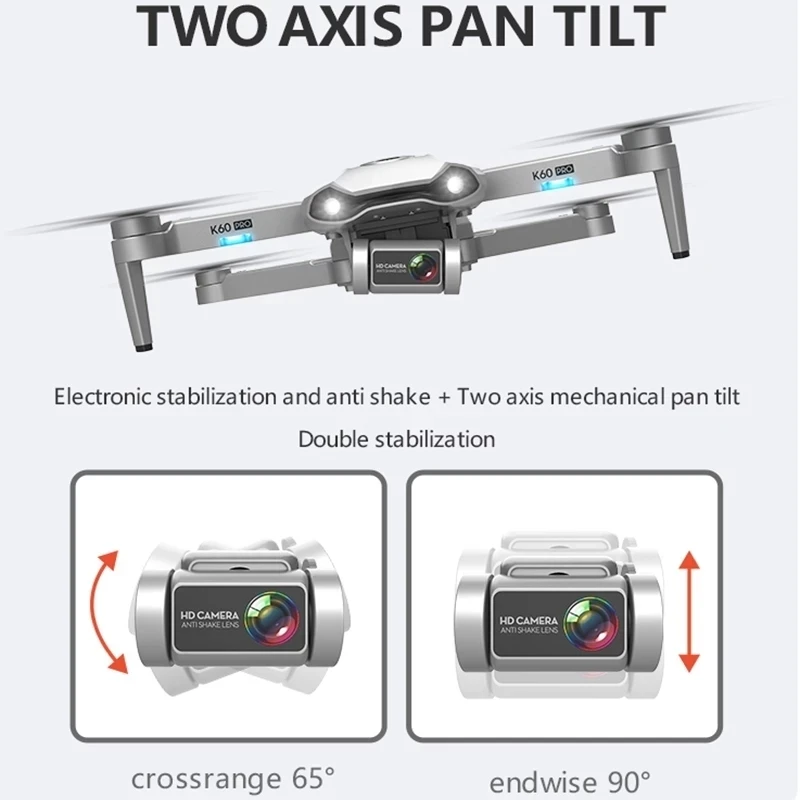 New K60 Pro Drone GPS 6K 5G HD Camera Two Axis Gimbal Camera Brushless Motor Drones 1.2km Professional RC Quadrocopter Fpv Dron
New K60 Pro Drone GPS 6K 5G HD Camera Two Axis Gimbal Camera Brushless Motor Drones 1.2km Professional RC Quadrocopter Fpv Dron