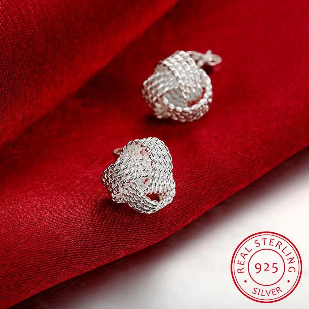 New Trendy Earrings 100% 925 stamp silver color Elegant Soft Winding Stud Earrings for Women
New Trendy Earrings 100% 925 stamp silver color Elegant Soft Winding Stud Earrings for Women