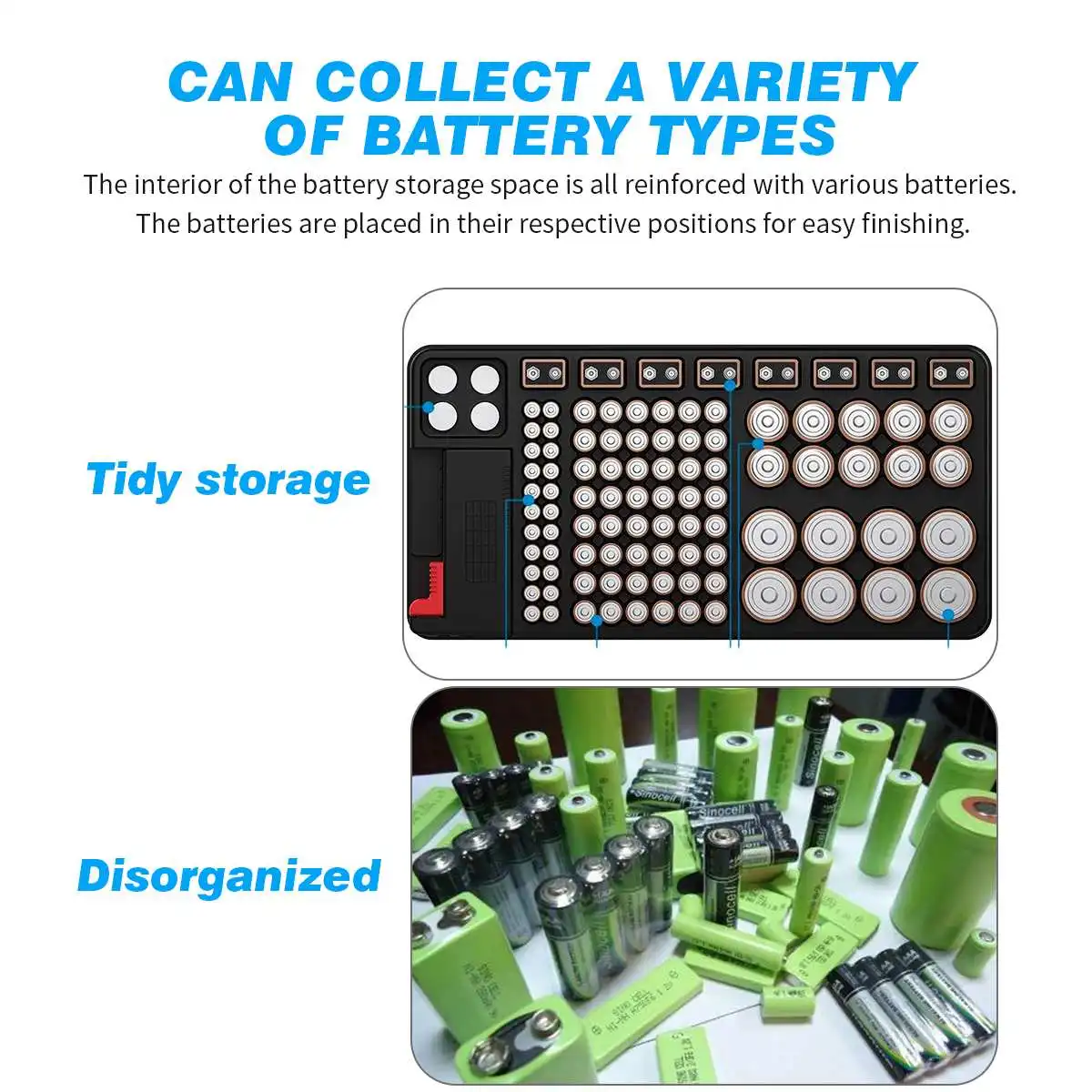 Battery Organizer Case Storage Box Battery Storage Organizer Holder with Tester Battery Capacity Tester Caddy Rack Case Box
Battery Organizer Case Storage Box Battery Storage Organizer Holder with Tester Battery Capacity Tester Caddy Rack Case Box
