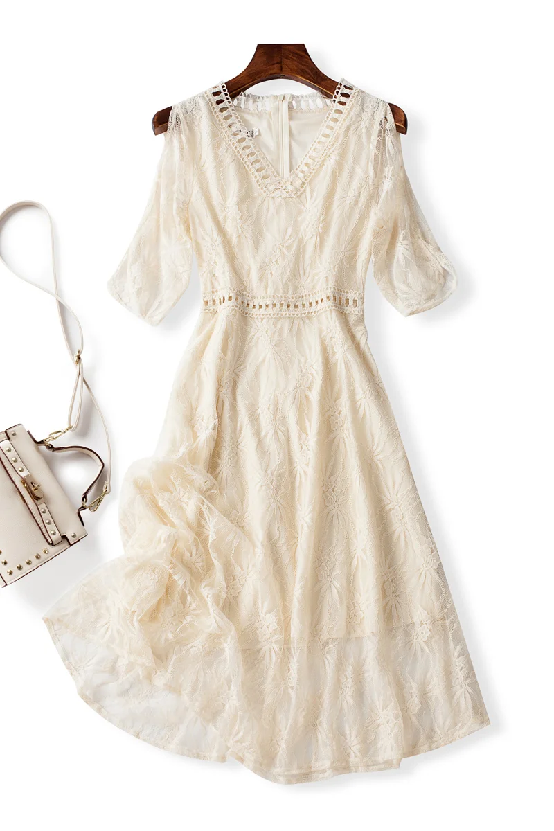 Hollowed Out Lace Dress Summer Temperament Super Fairy Small Fragrance Dress Skirt Celebrity Sweet Little Man
Hollowed Out Lace Dress Summer Temperament Super Fairy Small Fragrance Dress Skirt Celebrity Sweet Little Man