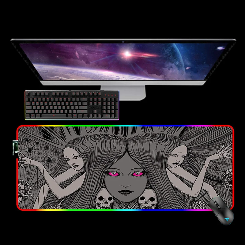 Junji Ito Tees Horror RGB Gaming Mousepad Varmilo Mouse Gamer Anime Mouse Pad Re Zero Mice Keyboards Computer Peripherals Office
Junji Ito Tees Horror RGB Gaming Mousepad Varmilo Mouse Gamer Anime Mouse Pad Re Zero Mice Keyboards Computer Peripherals Office