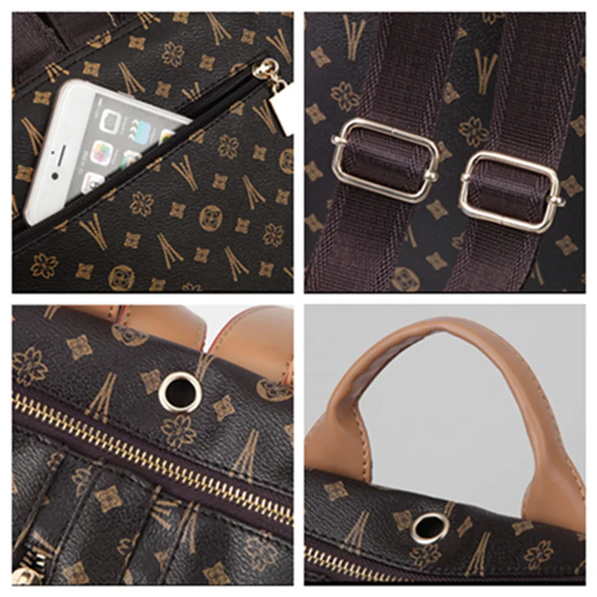 Vintage Women Luxury Brand Design Backpack Tourist Monogram Anti-theft Pack Bag Big Capacity Bags for Girl with Letter Printing
Vintage Women Luxury Brand Design Backpack Tourist Monogram Anti-theft Pack Bag Big Capacity Bags for Girl with Letter Printing