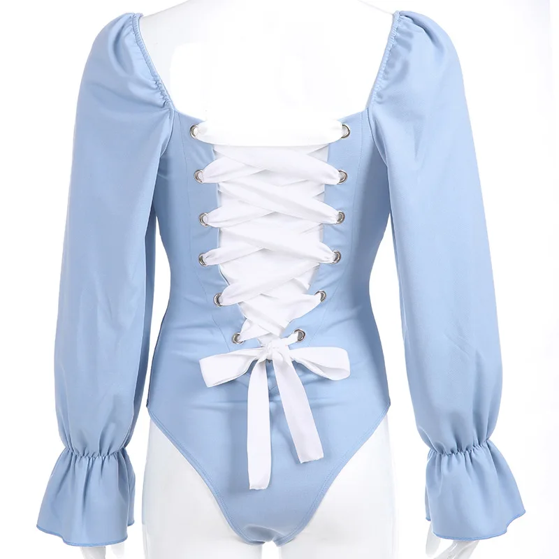 ZOGAA Sexy Low Collar Bodysuit Women Long Puff Sleeve Jumpsuits Female Solid Back Bandage Bodycon Tops Elegant Vintage Overalls
ZOGAA Sexy Low Collar Bodysuit Women Long Puff Sleeve Jumpsuits Female Solid Back Bandage Bodycon Tops Elegant Vintage Overalls