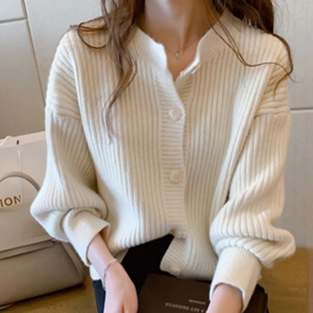 Korean Fashion Womens Sweater New Autumn Winter Solid Color Casual Single Breasted Long Sleeve Women Knitted Cardigan 2021
Korean Fashion Womens Sweater New Autumn Winter Solid Color Casual Single Breasted Long Sleeve Women Knitted Cardigan 2021