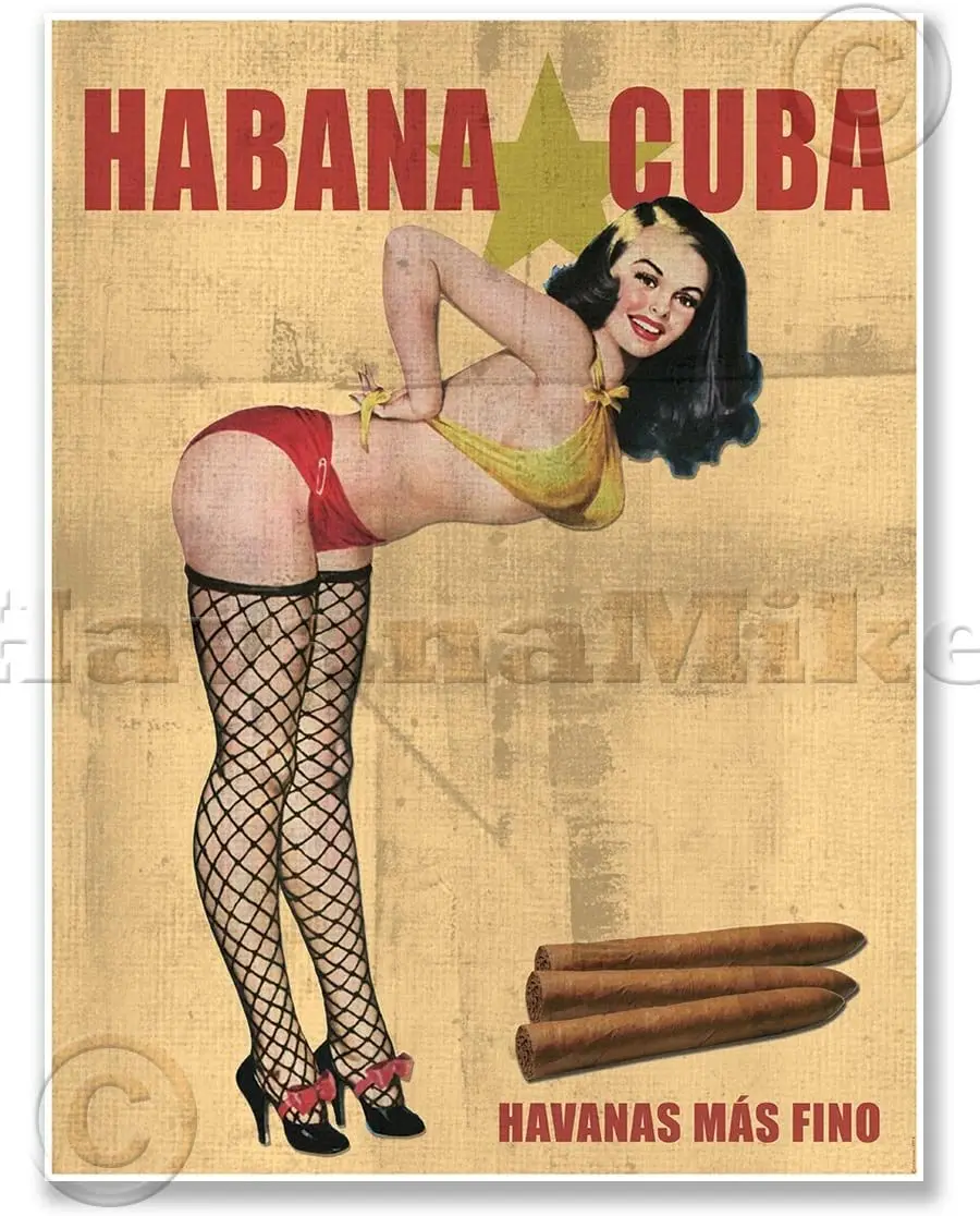 Gallery Prints Cigar Advertisement Print - Pinup Girl Fishnet 24" high x 18" Wide (610mm high x 458mm Wide)
Gallery Prints Cigar Advertisement Print - Pinup Girl Fishnet 24" high x 18" Wide (610mm high x 458mm Wide)