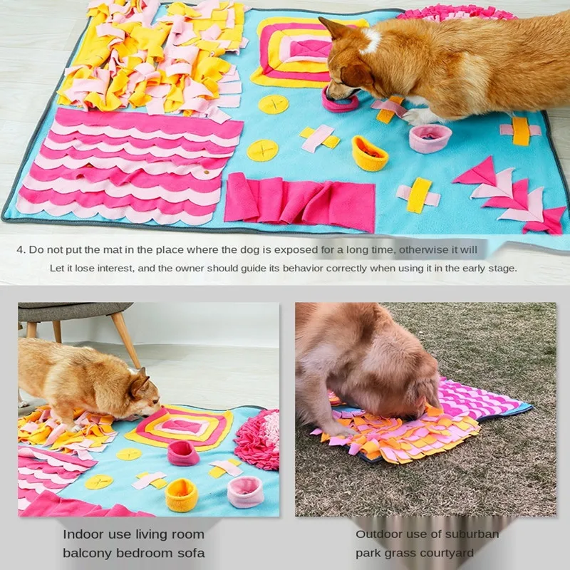 Dogs Snuffle Mat Pet Leak Food Anti Choking Cat Dog Training Blanket Nose Work Toy Slowing Feeding Intelligence | Дом и сад
