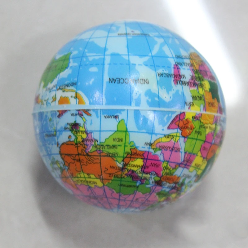 

Toys For Boys World Atlas Geography Map Earth Globe Toy Bouncy Foam Stress Ball Relief W9Q3