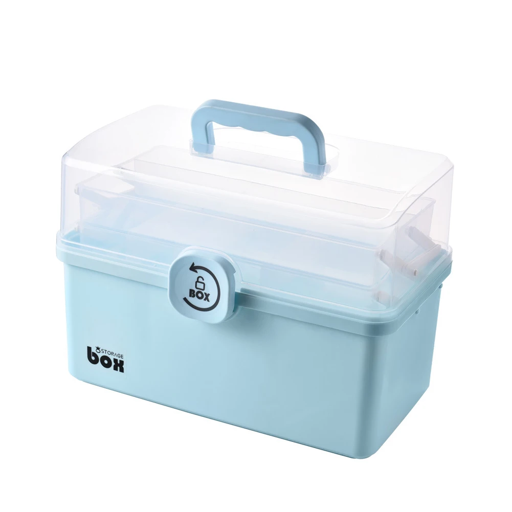 Pill Chest Cabinet Household Portable Multifunctional First Aid Storage Box Medical Kit With Foldable 3-Layer Large Box Blue
Pill Chest Cabinet Household Portable Multifunctional First Aid Storage Box Medical Kit With Foldable 3-Layer Large Box Blue