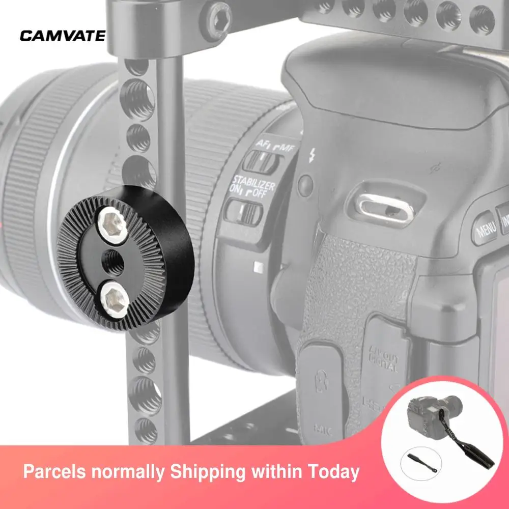 CAMVATE 5 Pieces Standard ARRI Rosette Mounting Adapter With M6 Female Thread & 1/4"-20 Fitting Screws For ARRI Rosette Fitting
CAMVATE 5 Pieces Standard ARRI Rosette Mounting Adapter With M6 Female Thread & 1/4"-20 Fitting Screws For ARRI Rosette Fitting