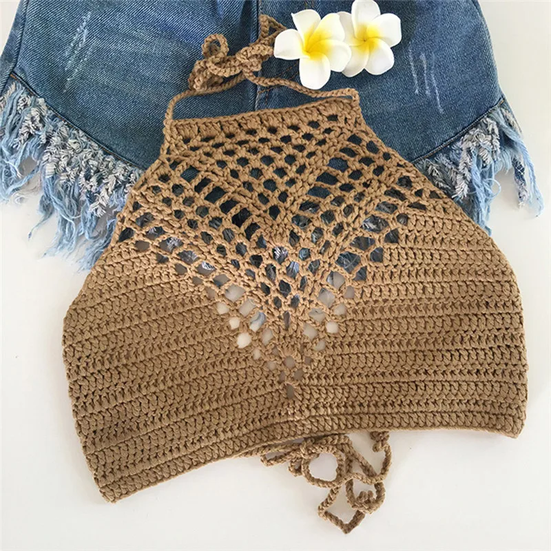 Women Summer Short Vest Sexy Hollow Out Plain White Halter Vest Strap Crop Tops Crochet Bikini Tank Tops Shirt Hot Sale
Women Summer Short Vest Sexy Hollow Out Plain White Halter Vest Strap Crop Tops Crochet Bikini Tank Tops Shirt Hot Sale