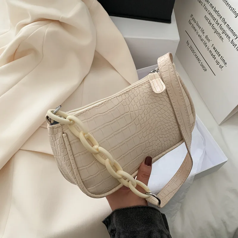 Women Crocodile pattern Bag Female Small Shoulder Bags Fashion Soft Leather Handbag for Women Pocket femme Chains Underarm bag
Women Crocodile pattern Bag Female Small Shoulder Bags Fashion Soft Leather Handbag for Women Pocket femme Chains Underarm bag