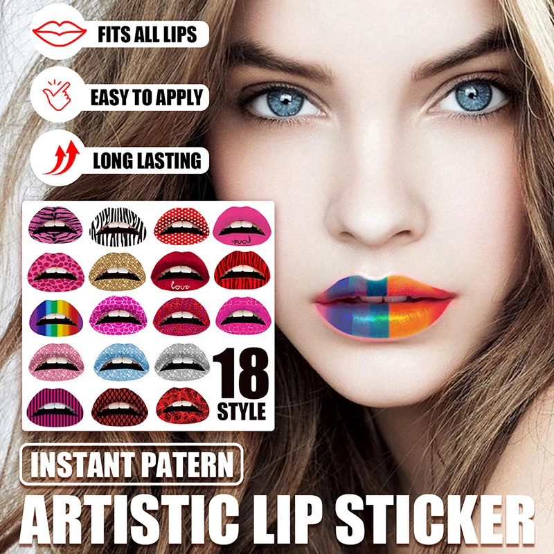 3D Art Lips Sticker Glitter Pink Sexy Pattern Makeup Tattoo Lip Sticker DIY Tattoo Decals Lip Shape Neck Bosom Stickers Cosmetic
3D Art Lips Sticker Glitter Pink Sexy Pattern Makeup Tattoo Lip Sticker DIY Tattoo Decals Lip Shape Neck Bosom Stickers Cosmetic