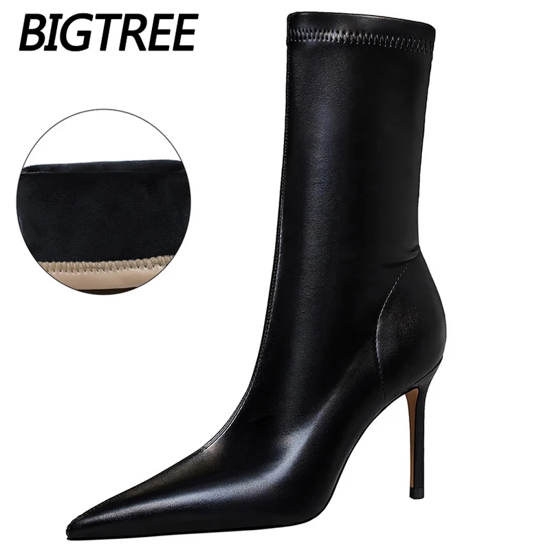 Autumn Winter Boots 2022 New Pointed Toe Women High-heel Boots Add Velvet To Keep Warm Short Boots Leather Boots Stiletto Heels
Autumn Winter Boots 2022 New Pointed Toe Women High-heel Boots Add Velvet To Keep Warm Short Boots Leather Boots Stiletto Heels