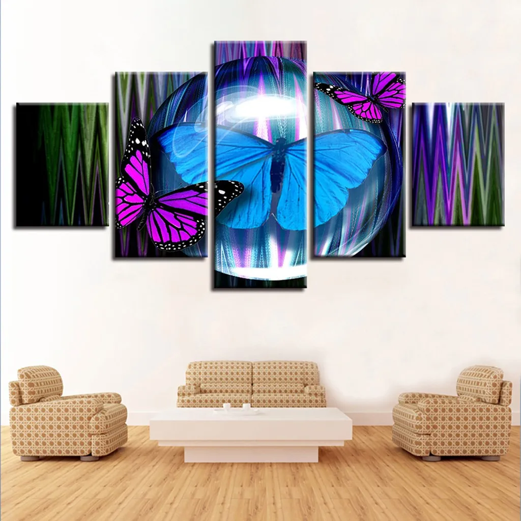 5 Piece Wall Art Canvas Painting Fashion Beautiful Animal Butterfly Poster Modern Home Decoration Modular Framework Pictures
5 Piece Wall Art Canvas Painting Fashion Beautiful Animal Butterfly Poster Modern Home Decoration Modular Framework Pictures